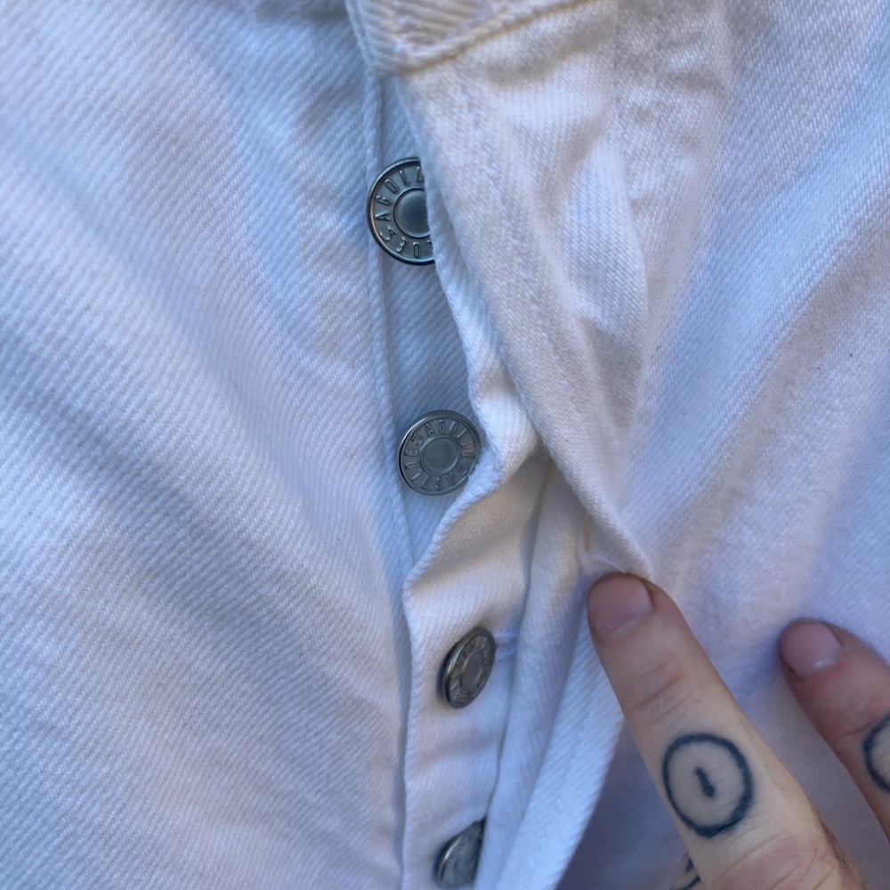 Agolde Women's Straight Leg Jeans - White - Picture 4 of 6